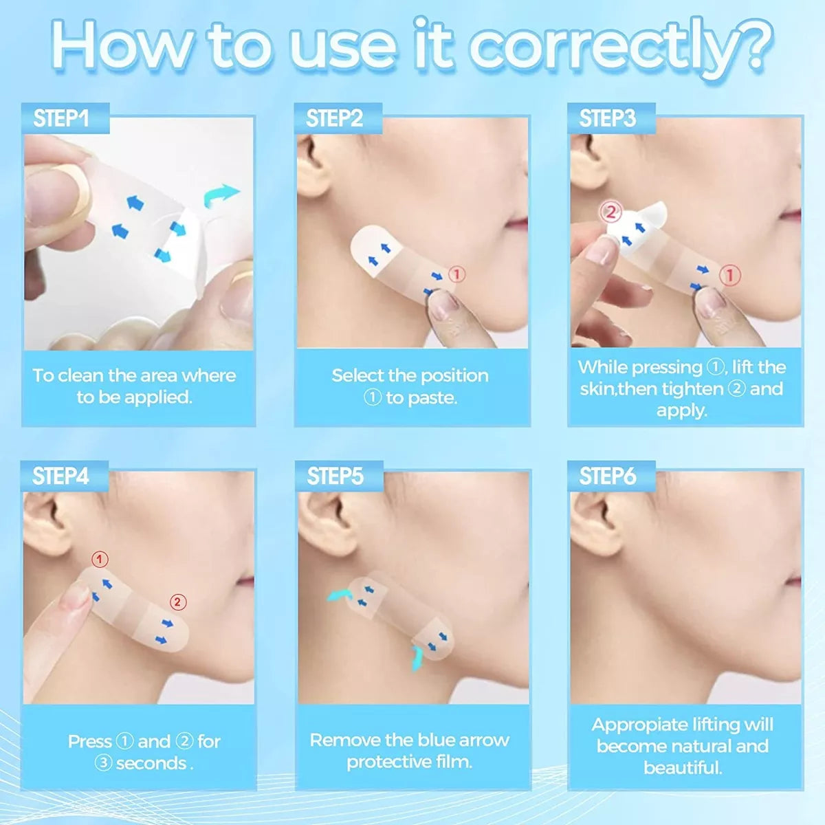 Instant Lifting Tapes For Tired Faces  ( 40 pieces )